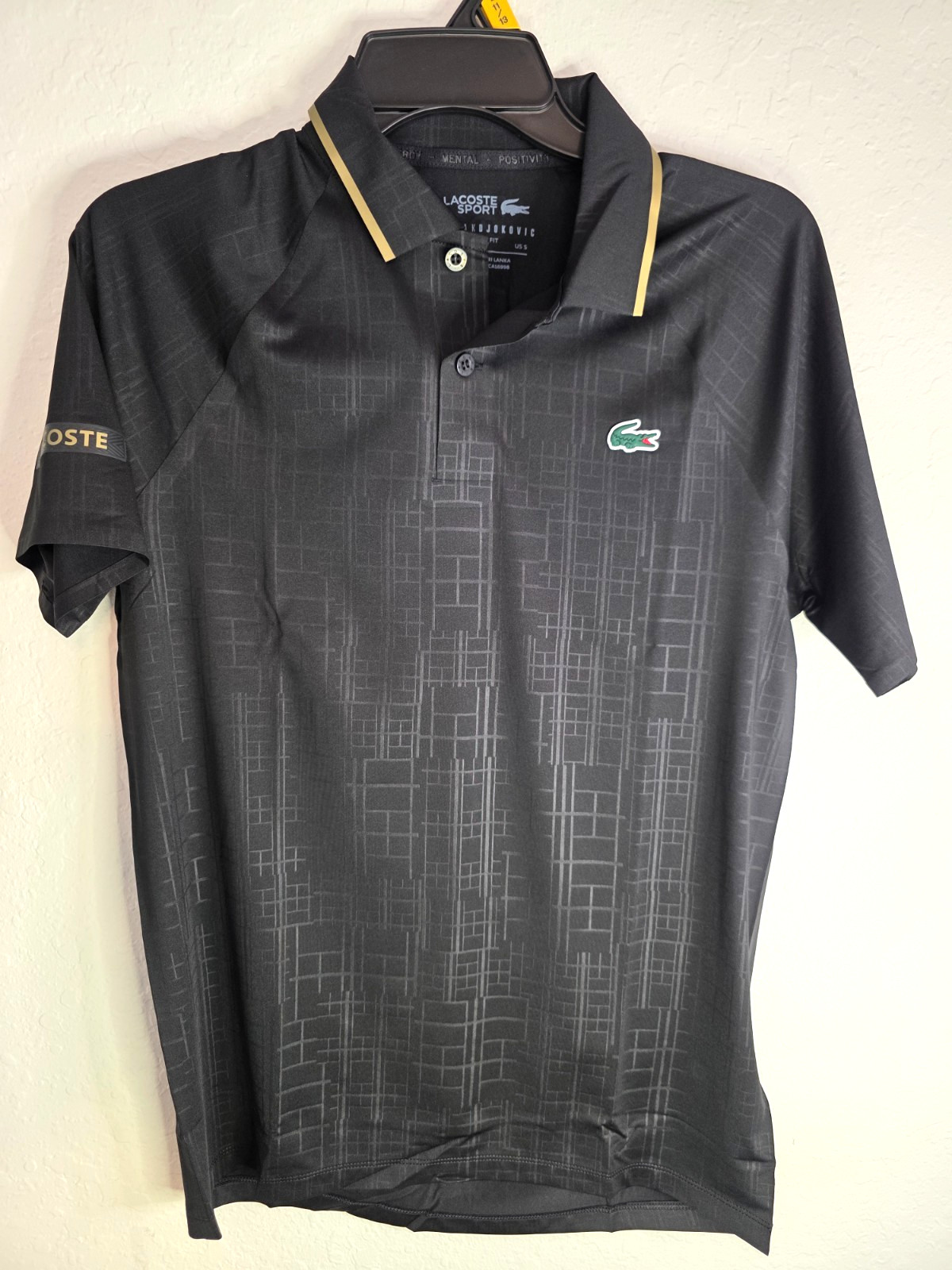Lacoste Novak Djokovic t-shirt size S black fancy
