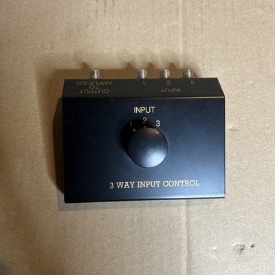 3-Wege Eingangsumschalter Schaltbox Audioadapter/Converter Schwarz 