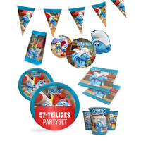 Die SchlüMpfe 57-Tlg. Party Set – Deko Mit TüTen Folienballons Bechern Tellern