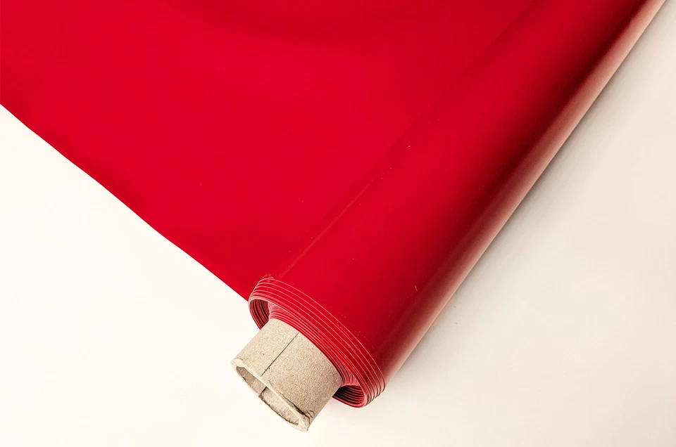 Lackfolie Premium Meterware rot, 30 Meter Rollen einlagig, PVC-Folie schmutz - Bild 2 von 4