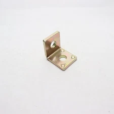 SuperMag 2-Hole 90-Deg Angle Strut Bracket w/ Magnets Gold Galvanized 