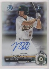 2017 Bowman Chrome Prospect Refractor 181/499 Max Schrock #CPA-MSC Auto mm8