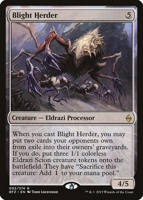 MTG Magic Blight Herder Battle for Zendikar LP