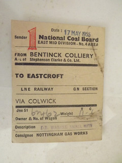 NCB wagon label