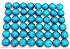 TINY Lot 48 pcs round gorgeous DICHROIC earring bracelet FUSED GLASS C10 CABS