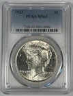 1923 Peace Silver $1 Dollar Coin PCGS MS 63
