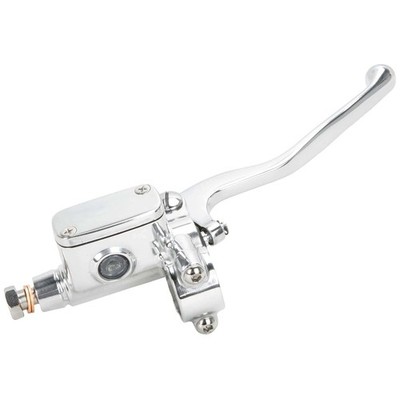 Kustom Tech Grimeca Master Cylinder - Polished Aluminum - 1 inch Handlebars - 14