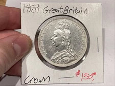 Great Britain Crown 1889-AU Cleaned