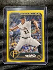 Johan Oviedo Pirates Yellow Border 65 2024 Topps Series 1