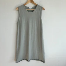 Lutz & Patmos Sweater Dress Womens LGray Sleeveless Tunic Cashmere Blend
