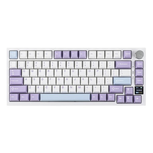 Ajazz AK820 Pro 75% Mechanical Keyboard, Gasket Ajazz Gift Switch White Purple - Picture 8 of 11