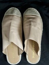 Blind-Faith Light Pink Leather Uppers Espadrilles - US 6M