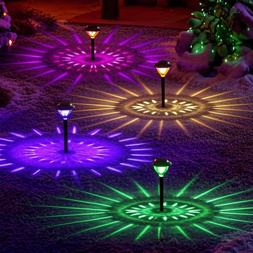 Color Changing Outdoor Lights Waterproof - 4Packs Solar LED Outdoor Pathway Ligh - Picture 8 of 12