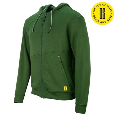 Dress and Safe Zip-Sweatjacke mit Kapuze dunkelgrün