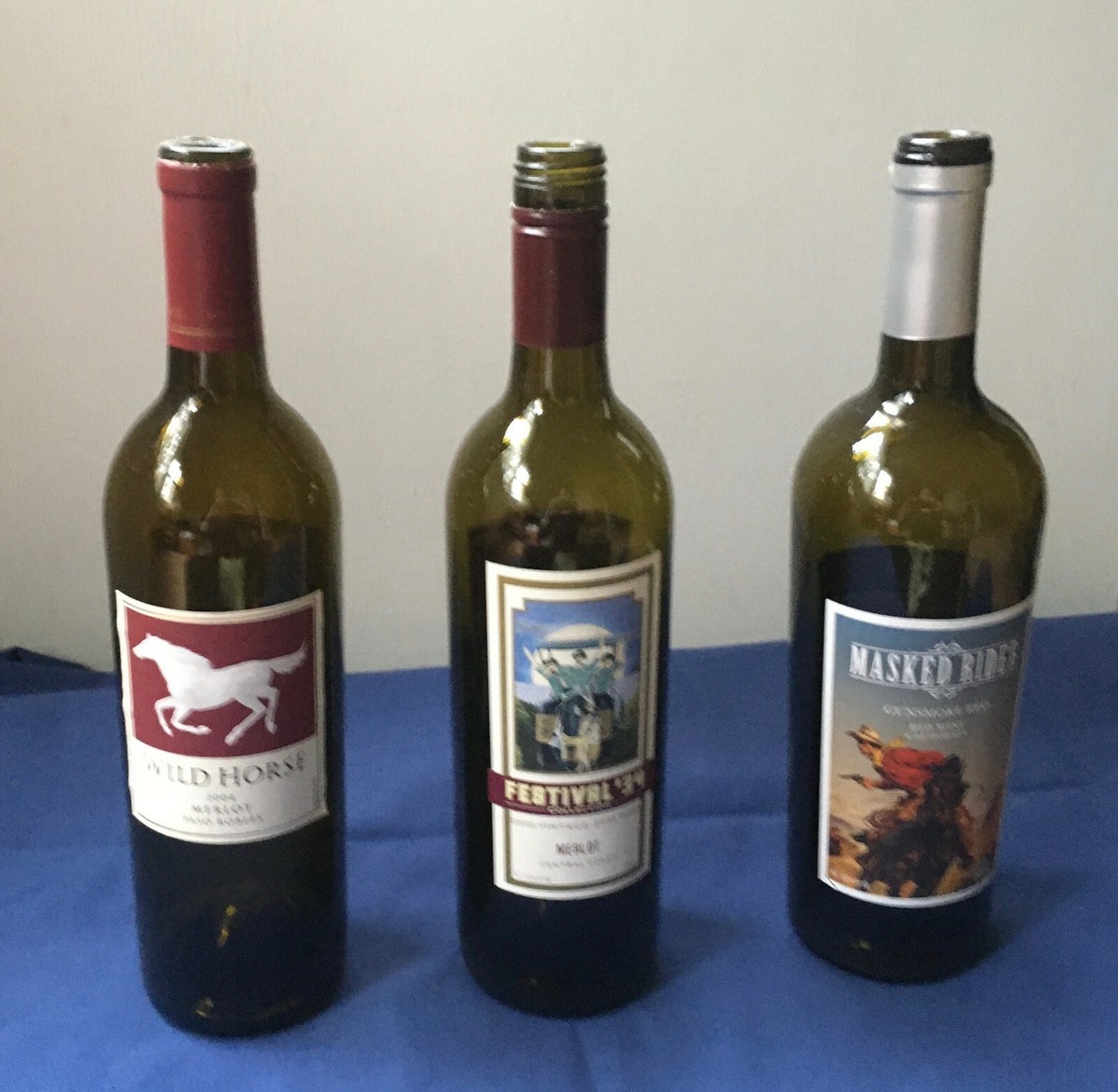 Collectable Western-Themed Wine Bottles Wild Horse Masked Rider