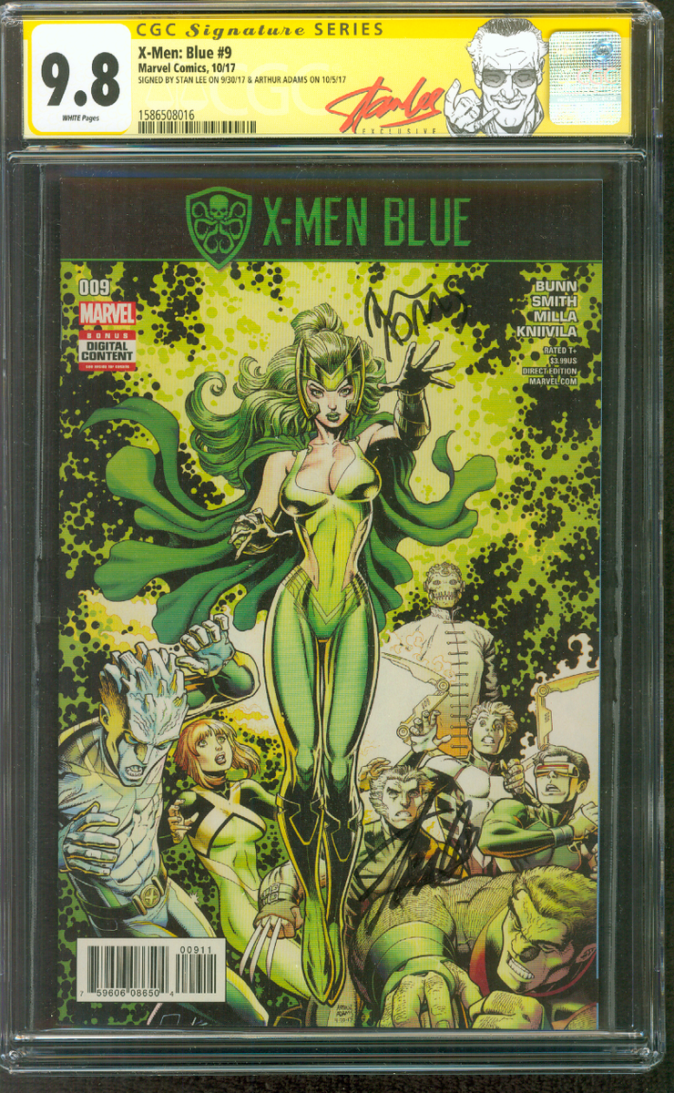 X Men Blue 9 CGC 9.8 2XSS Stan Lee Art Adams 11/1968 Issue 50