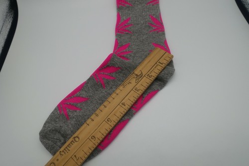 Grey Socks unisex multicolor pink leaf - Picture 5 of 7