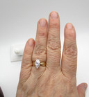14K Yellow Gold Diamonique Solitaire Ring Size 7 [R334] — photo 4