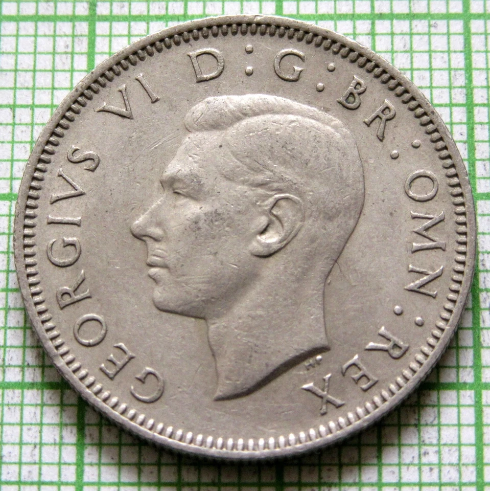 GRAN BRETAÑA GEORGE VI 1947 UN CHELÍN, escudo inglés - León encima de la corona Foto 2 de 4