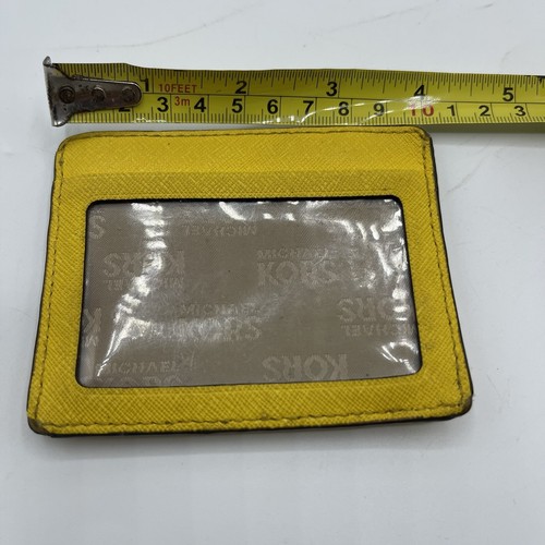 Michael Kors Jodie Travel ID Credit Card Holder Yellow Mini - Picture 5 of 9