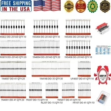 Complete 200-Piece Diode Kit: Fast Switching & Rectifier Options for Electronics