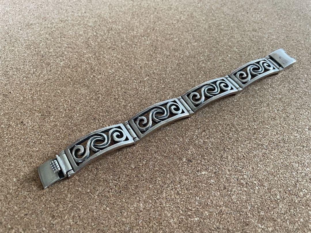 Men's AZ 950 Silver Bracelet Vintage Thick Heavy Cool Design Men's AZ 950 Silver Bracelet Vintage Thick Heavy Cool Design