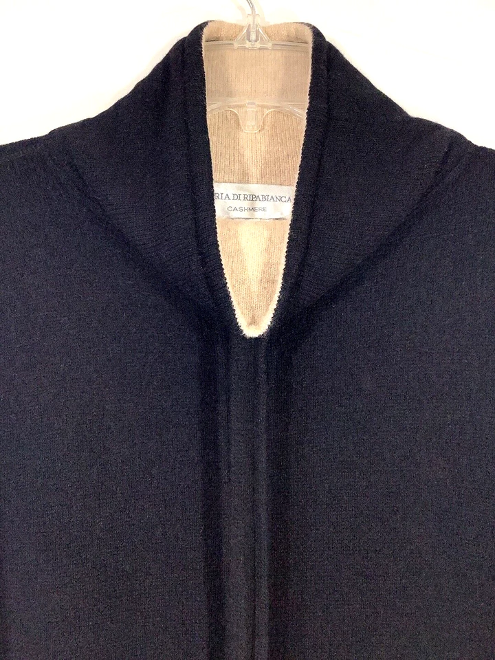 MARIA DI RIPABIANCA S 码 100% 羊绒超大漏斗领套衫毛衣 — 第 3/4 张图片