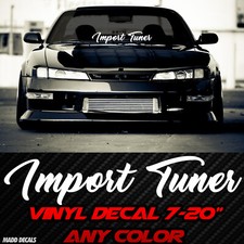 Import Tuner Sticker Windshield Decal Banner 9-20 Euro Jdm Stance Lowered