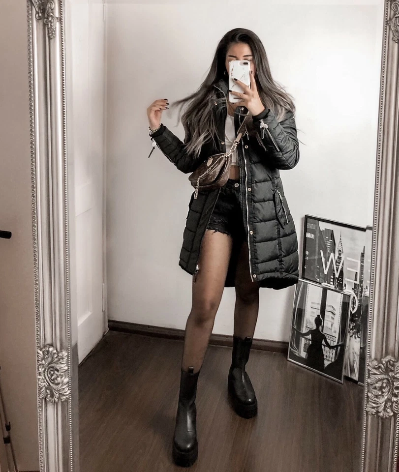 Navahoo PAPAYA Damen Winter Jacke Steppjacke Mantel Parka Kapuze Warm Gefüttert - Bild 2 von 4