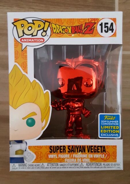 Funko Pop! DBZ Red Chrome Vegeta #154 SDCC 2019 Hot Topic Exclusive | eBay