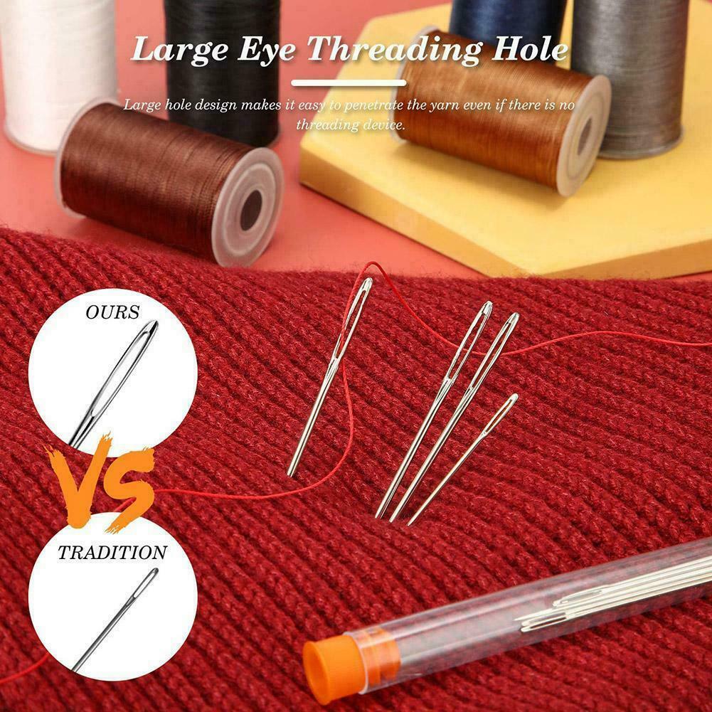 9pcs Hand Sewing Large Eye Needles For Wool Thick Yarn Embroidery or