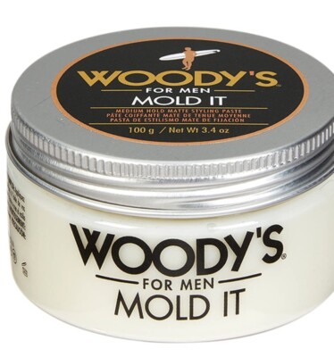 Woodys Mold It, Medium Hold Matte Finish Styling Paste for Men, Adds Texture a