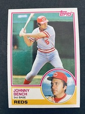 1983 Topps Baseball Johnny Bench Cincinnati Reds Card #60 Hall of Famer