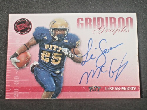 LeSean McCoy 2009 Press Pass Gridiron Graphs Autograph (56/137) Pitt Panthers RC - 第 1/2 張圖片