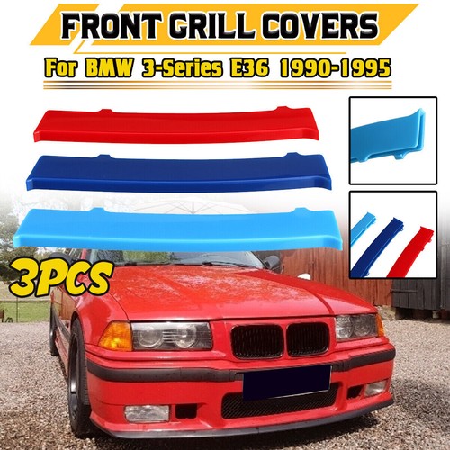 Front Grille Grill Cover Strips Clip Fit For BMW 3 Series E36 Accessories New