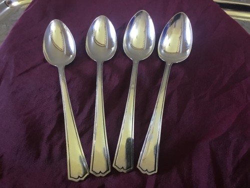 Alvin Chippendale-New: Teaspoon set of 4, 5-7/8”, 82 grams no mono VGC - Picture 2 of 13