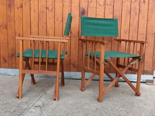 Camping Stuhl Regiestuhl Klappstuhl Gartenstuhl Vintage Teak 1/2b - Picture 6 of 13