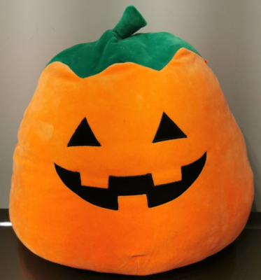 XL 16” Squishmallow Halloween Plush Orange Pumpkin Jack O'Lantern