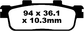 EBC SFA427 BRAKE PAD SFA SERIES ORGANIC TGB X-MOTION 125 2010
