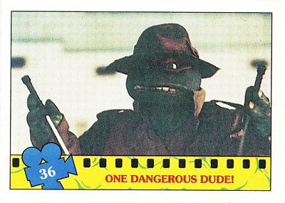 Topps 1990 Limited Edition Movie TMNT Series One dangerous dude!! Card #36