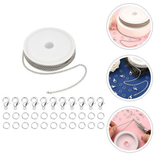 1 Set Jewelry Making Accessories DIY Lobster Clasps Chain Buckles Open Circles