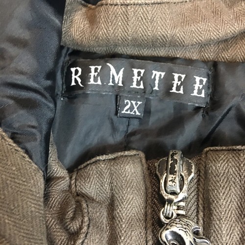Remetee by Affliction Jacket Men's 2X Brown Embroidered Bird Style 04OW400 - Picture 8 of 9