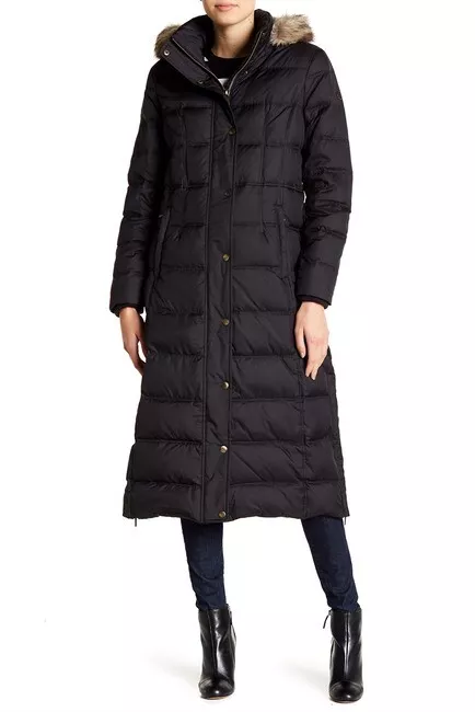 Michael kors missy faux 2024 fur hooded jacket