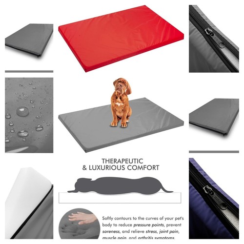 Dog Mattress Bed Cat Bed Mat Waterproof For Cage Crate Pad Zipped Washable Cover - Picture 49 of 80