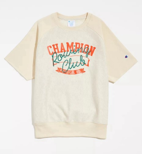 Preppy Champion UO Exclusive Reverse Weave Crew Neck Sweatshirt Men’s Size S