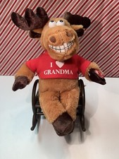 Musical Dan Dee Grandma Got Run Over By A Reindeer Singing Rocking Moose Plush