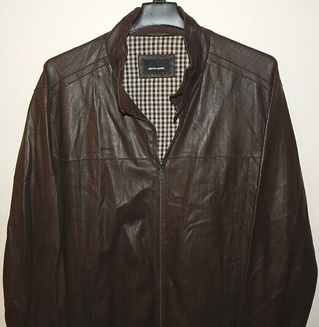 PIERRE CARDIN MENS 100% LEATHER JACKET sz 64(GERMAN) 3XL PIERRE CARDIN MENS 100% LEATHER JACKET sz 64(GERMAN) 3XL