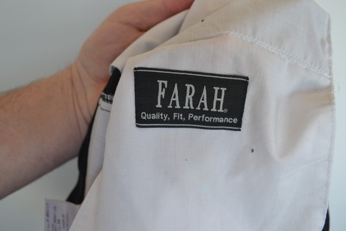 Vintage Farah black polyester trousers W 34 L 31 mod casual skin ska classic - Picture 11 of 11