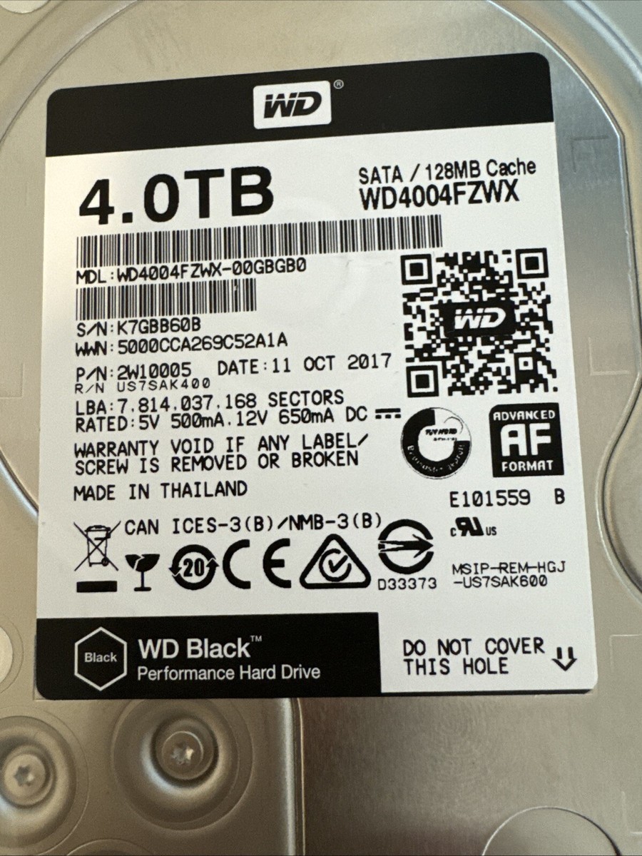 NEW Western Digital Black 4 TB 3.5 NEW Western Digital Black 4 TB 3.5