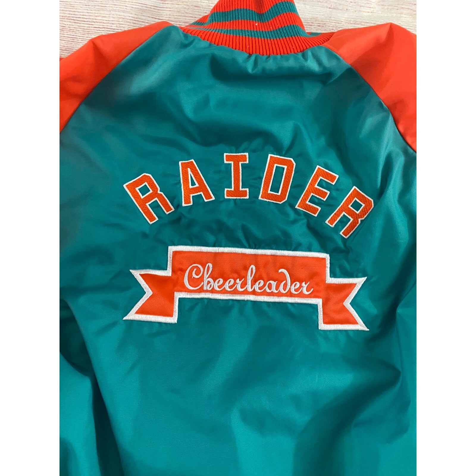 DeLong High School Raider Cheerleader Bomber Jacket … Gem